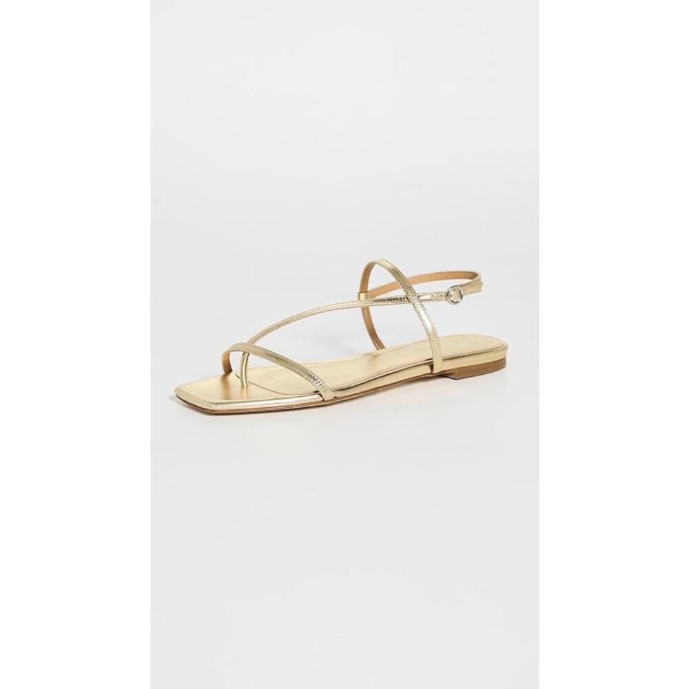 Kaanas Metallic Gold Strappy Flat Sandals